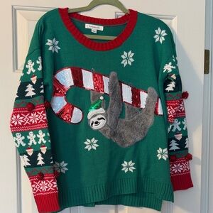 Christmas Sweater with Sloth Design